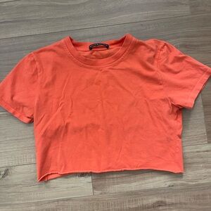 J278 Brandy Melville Crop Top In Orange